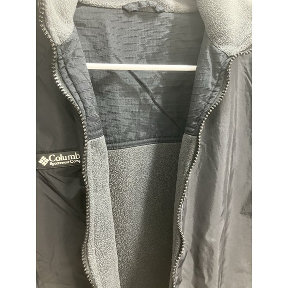 Columbia Kids Reversible Fleece Lined Zip Up Coat Jacket 14/16 Black - Picture 4 of 12